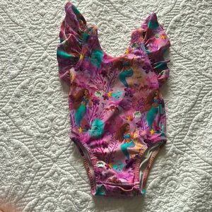 3-6 Posh Peanut by Disney Little Mermaid Ruffle swimsuit